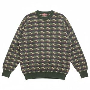 Stone Haven Mens Crewneck Knit Sweater Geometric Sz XL Grandpa Faded Vibes Retro